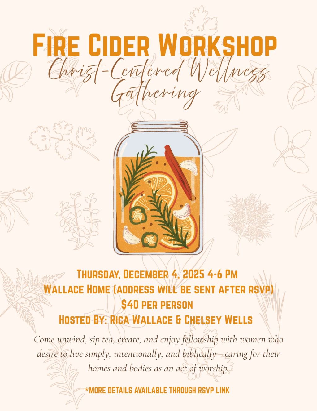 Fire Cider Workshop – Christ-Centered Herbal Wellness&nbsp;Gathering